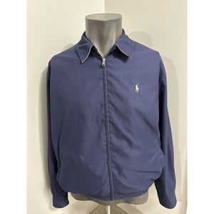 Polo Ralph Lauren Bi-Swing Mens L French Navy Blue Full Zip Lightweight Jacket
